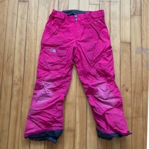 The North Face Girls Ski Snow Pants HyVent Pink Size Medium 10/12 Waterproof